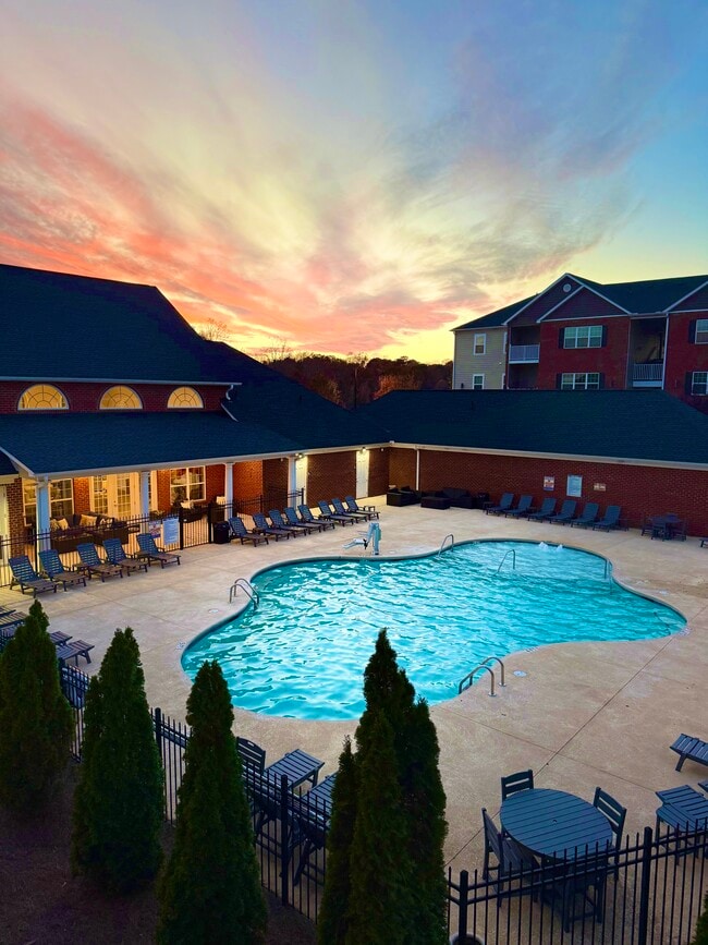 Pool at sunset