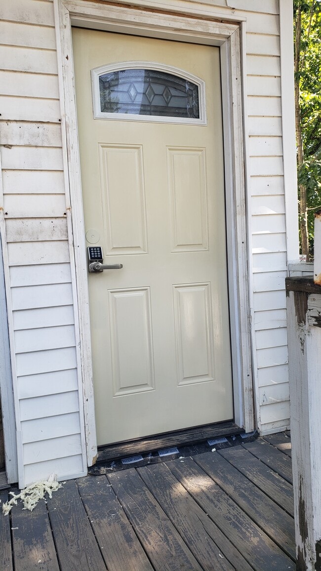 Front entrance with digital lock