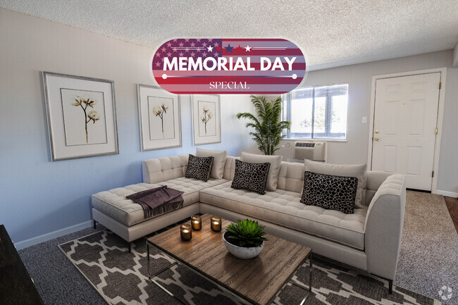 1BR, 1BA - Living Room - Bear Valley Village Apartments