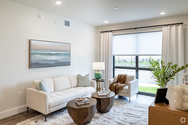 Breeze 2BR, 2BA - 1,175SF - Living Room - Bimini Square Apartments
