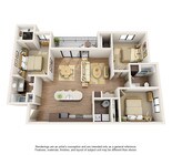 Seven - 3x2 - 2 Beds - 2 Baths - 1256 Sq. ft.