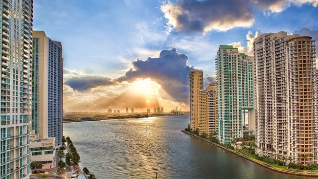 the view at the sunrise - 200 Biscayne Boulevard Way Unit 1403