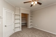 1BR, 1BA - 843SF Living Room With Built-In Shelving