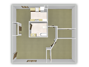 2 bed, 1 bath