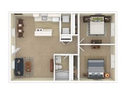 2 Bedroom 1 Bath