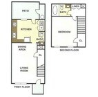 1x1.5 Floorplan - Rippling Stream Townhomes
