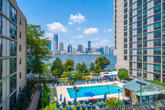 The Pool at Gateway overlooks the Hudson River