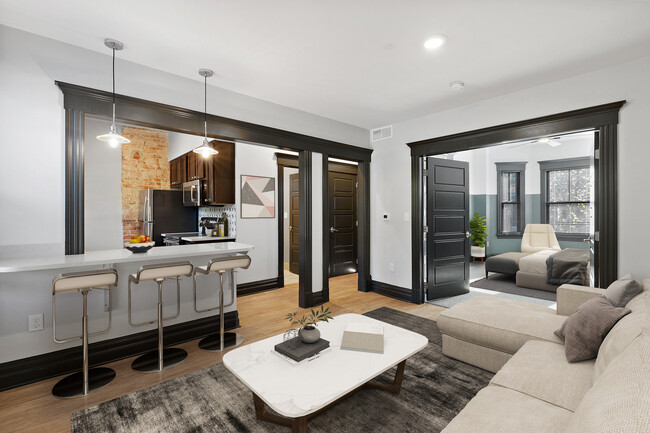 Lower Unit Living/Kitchen - The Murray Rental