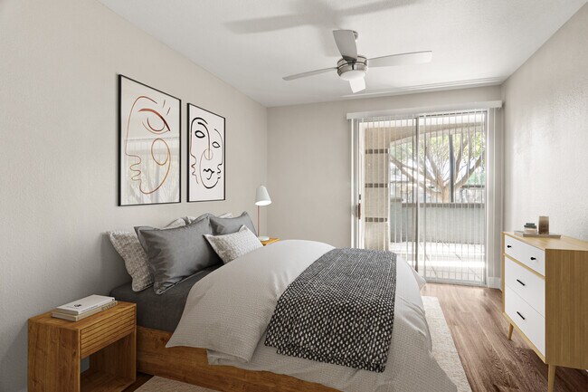Spacious bedrooms designed for restful nights and bright mornings. - Sierra Foothills