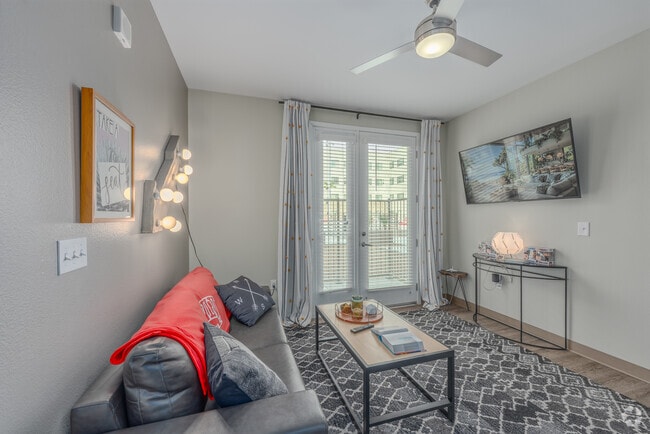 2BR, 2BA - 768SF - Living Room - Echo 1055