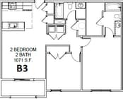 2 bedrooms, 2 baths