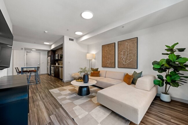 Living Room Space at G12 Apartments in Los Angeles, CA 90015