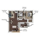 1,086 sq.ft- 2 Bed, 1 Bath