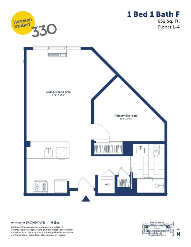 Floor Plan - 1 Bed 1 Bath F