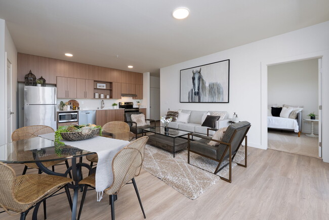 Living, Dining, and Kitchen - Magnesium Village Rental