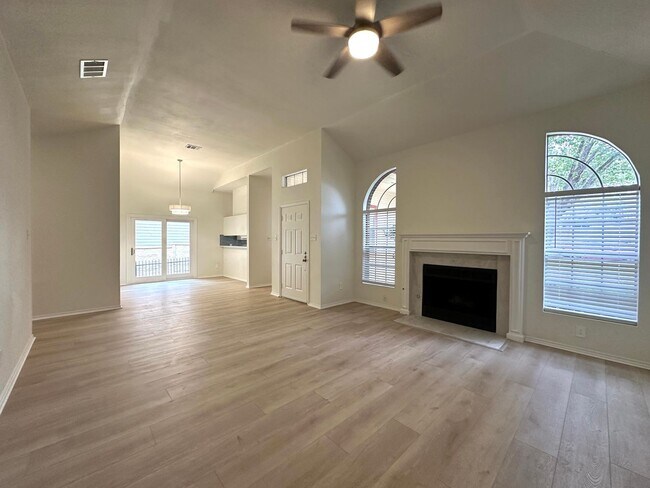 Photo - The newly remodeled 3 bedroom and 2 bath single-story home for rent in Wells Branch, Austin, back...