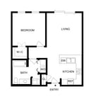 Hampton | 1-Bedroom Floorplan