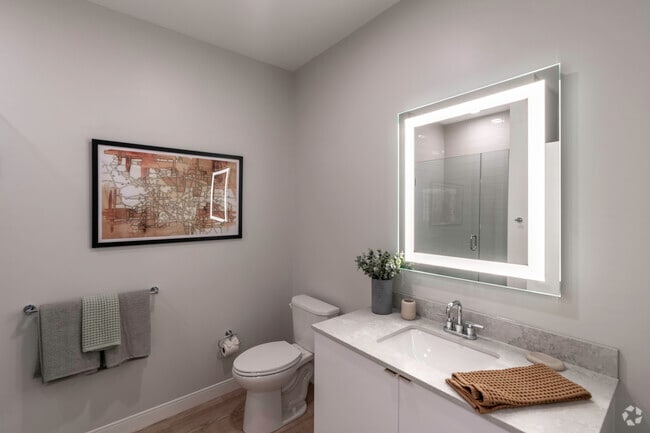 Unit 235: 1BR, 1BA - Bathroom - Dot Block