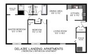 Delaire Landing 2 Bedroom 2 Bathroom