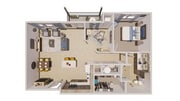 Maple 1 bed | 1 bath With Den