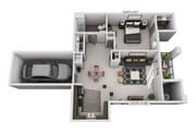 1x1 Garage floor plan The Cooper 202
