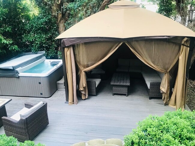 Spa area in daylight