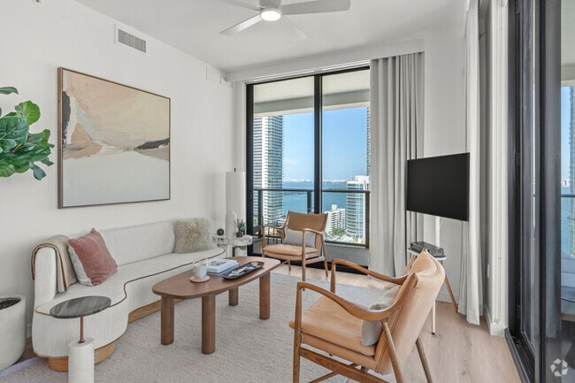 2BR, 2BA - 977SF - Living Room - Forma Miami