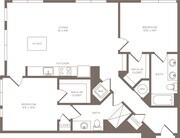 B4 -2x2 floor plan Linea Midtown