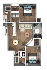 Explore the sleek layout of this contemporary apartment, designed for style and comfort.