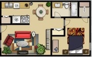 1BR/1BA