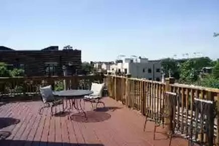 Shared Rooftop Deck located directly above the unit with views of Wrigley Field - 3801 N Wilton Ave Unit 3