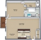 1 Bedroom 1 Bathroom