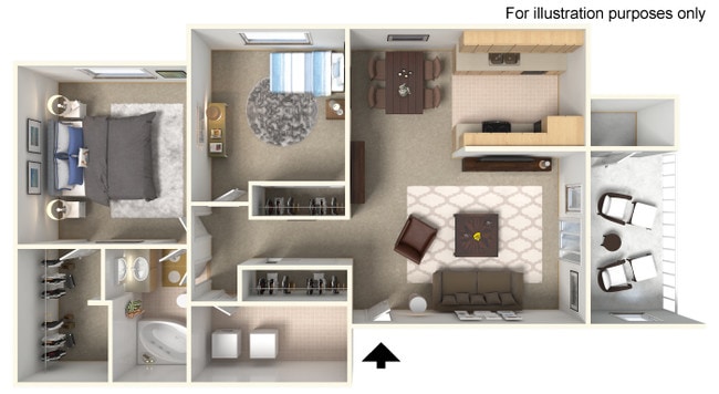 2BR/1BA 963SF