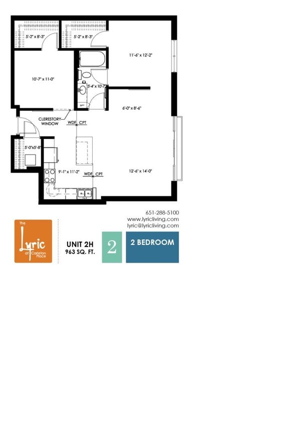 Floor Plan - 2 Bedroom H