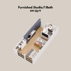 Furnished Studio/1 Bath