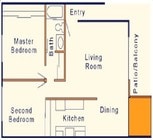 2BR/1BA