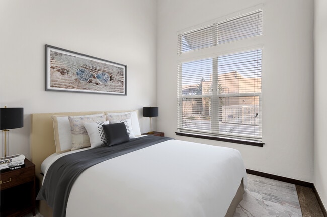 Wake up refreshed in a peaceful bedroom.
