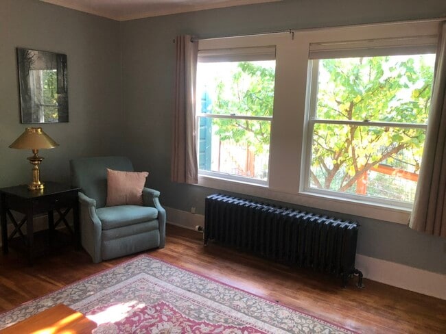 Living room inc. blinds & curtains - 412 John Adams St Unit #2 Firstfloor