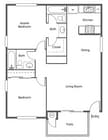 Two bed Two Bath Floor Plan