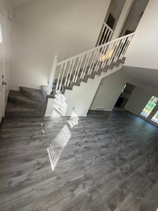Stair case at front entry