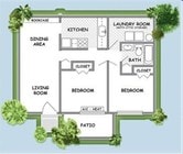 2BR/1BA