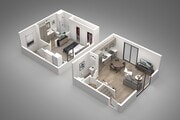 1C | 1 Bed | 1.5 Bath | 798 SqFt