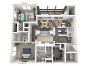 B2 - 2 BR, 2 BA, 1080 sf