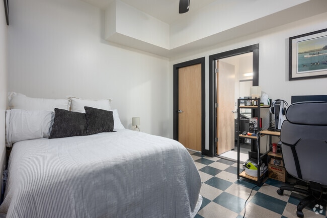 2BR, 2.5BA - 1,035SF - Second Bedroom - 50 West Fourth Residences