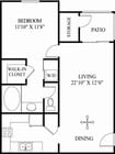 1BR/1BA