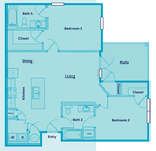 The Envoy: 2BR 2BA
