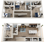 The Collective at Lawrence 4x4.5 Cottage B Floor Plan
