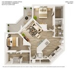 2BR - 1067 SQ FT