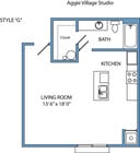Estilo G - estudio, 1 baño