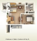 1BR/1BA